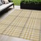 Edge Collections - 5' x 8' - Gold - Plaid Washable Area Rug for Indoor and Outdoor Use - 1 Piece